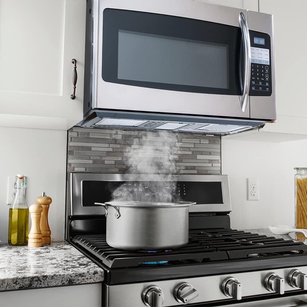 1.6 Cu.Ft. Over the Range Microwave 30 Inch with Vent, Smudge-Proof Stainless Steel Y191