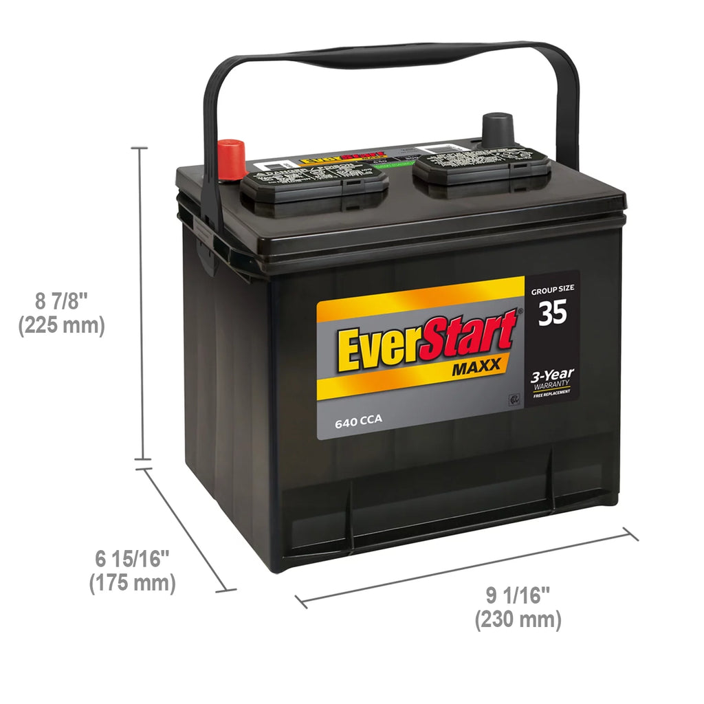 Group Size 35 12 Volt 640 CCA Lead Acid Automotive Battery X443