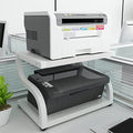 2 Tiers Wood Desktop Printer Stand with Storage P14433