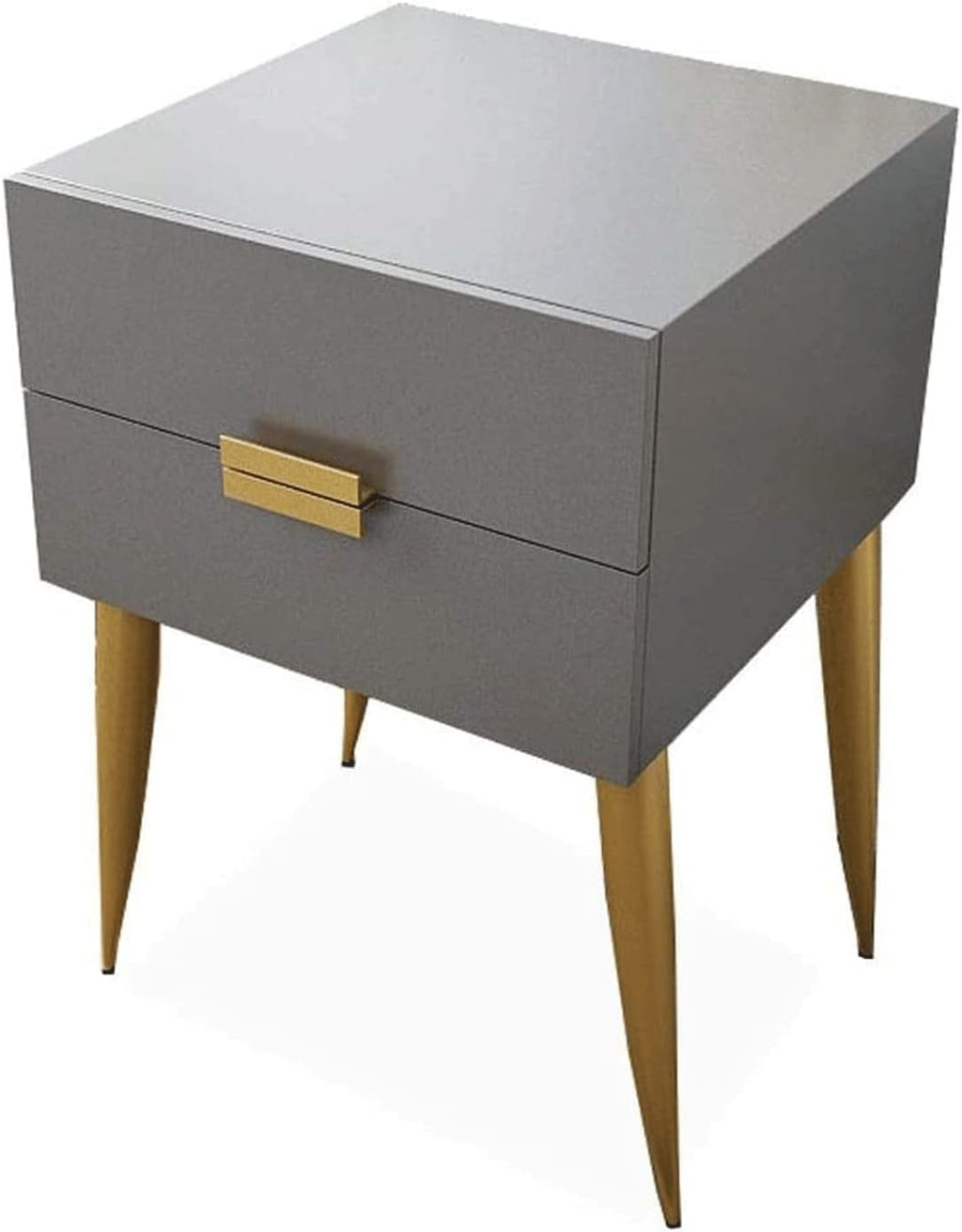 Grey 2 Drawer Wood Bedside Table S88774
