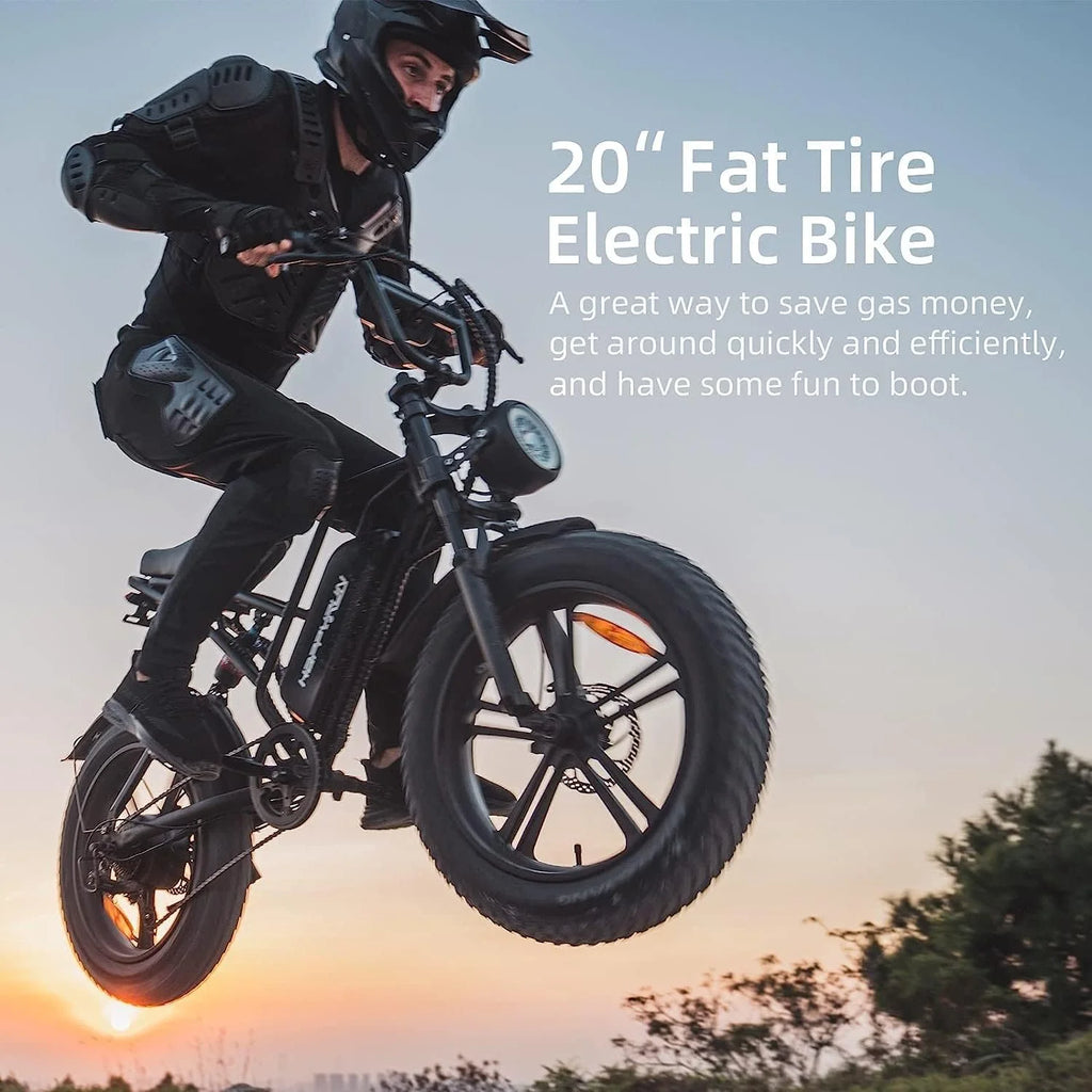 20" Fat Tire Electric Bike 1500W Motor 48V 18AH Removable Battery C717