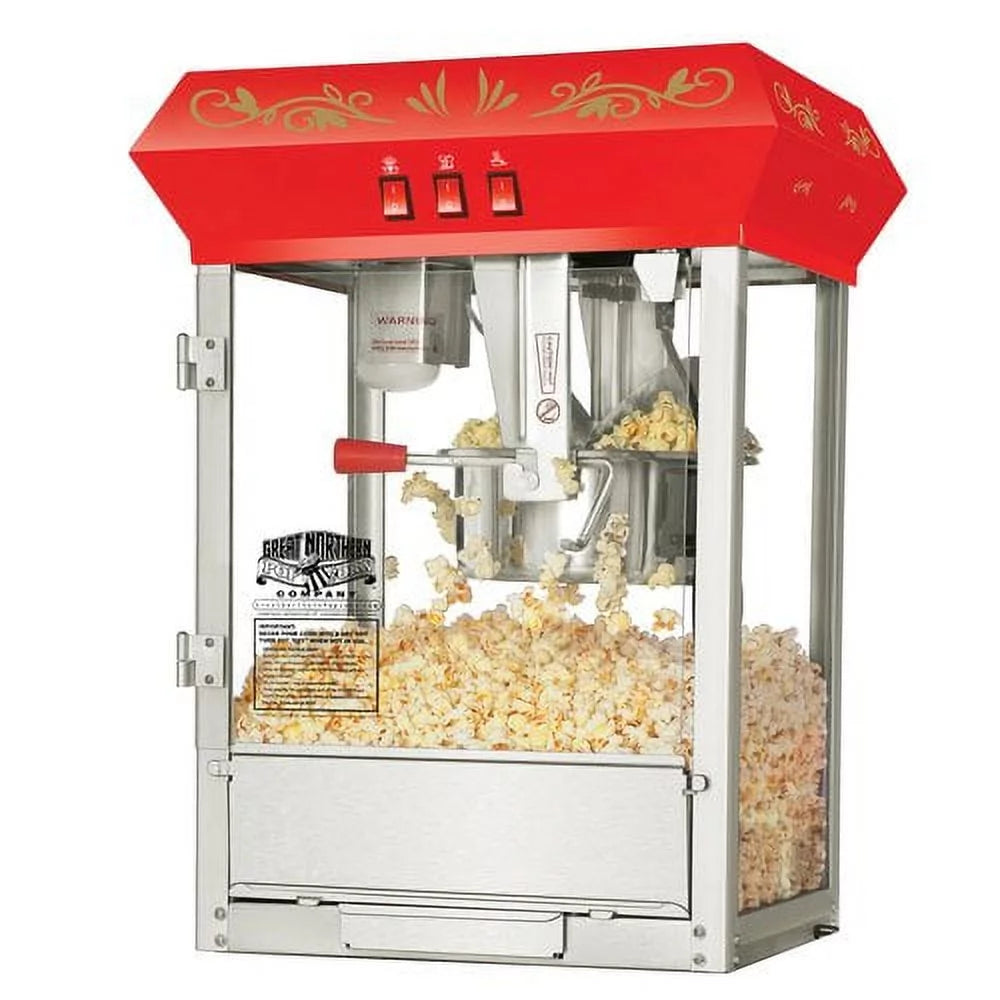 Red Countertop Popcorn Popper Machine, 8 Ounce Z606