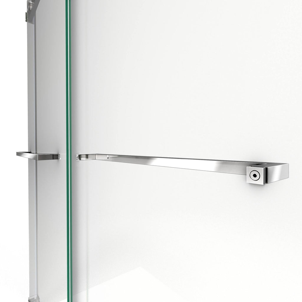 56-60 in. W x 76 in. H Frameless Bypass Shower Door in Satin E121