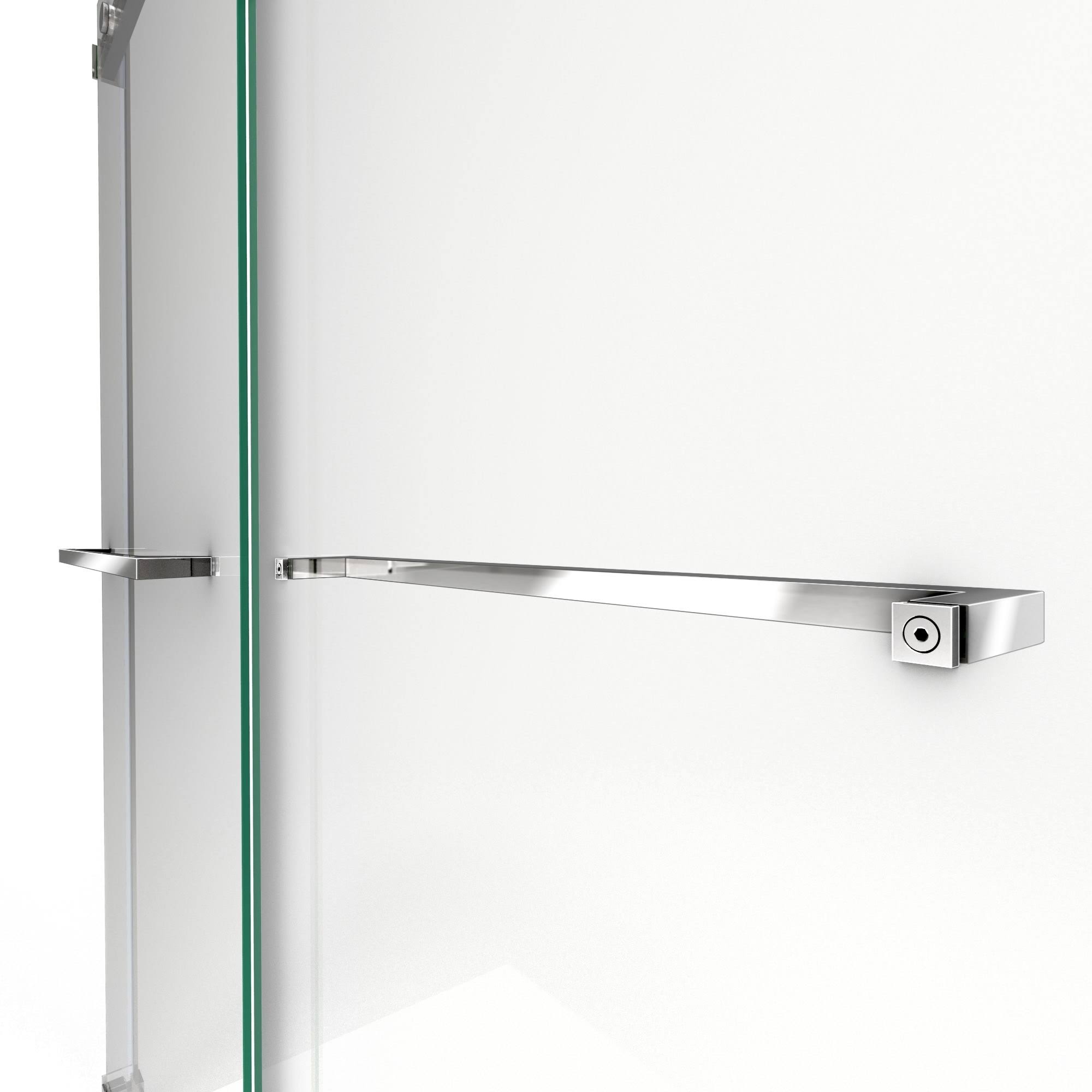 56-60 in. W x 76 in. H Frameless Bypass Shower Door in Satin E121