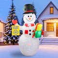 360° Rotating LED Lights 5ft Inflatable Snowman O399415