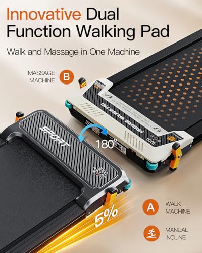 Walking Pad Treadmill with Incline, 2 in 1 Walking Machine P6538