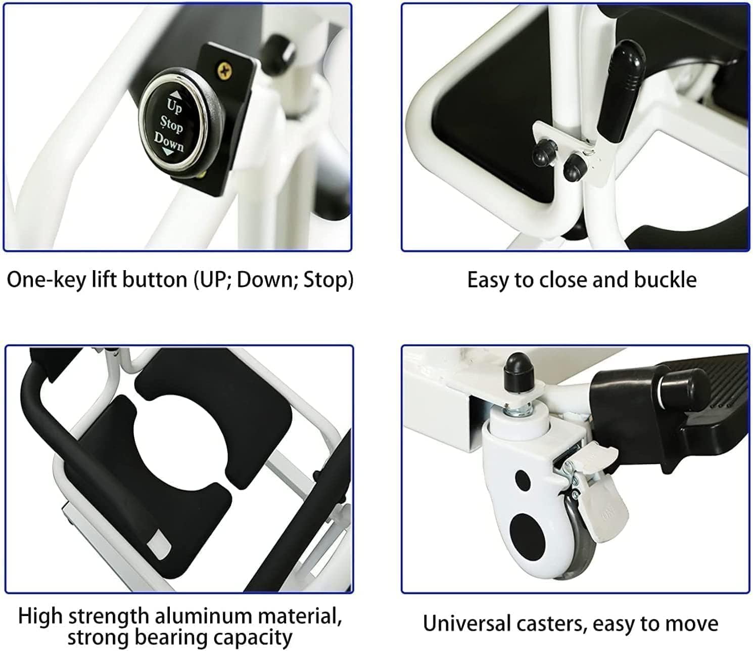 Electric Patient Lift Transfer Chair with 180° Split Seat and Bedpan X988143