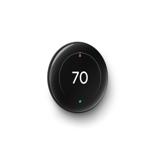 Polished Silver Smart Thermostat with Temperature Sensor F739070