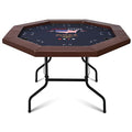 50 inch Foldable Octagon Poker Table with Stainless Steel Cup Holders M62222