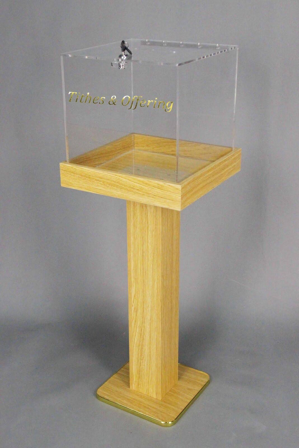 Clear Plexiglass Large Floor Standing Tithing Box O189
