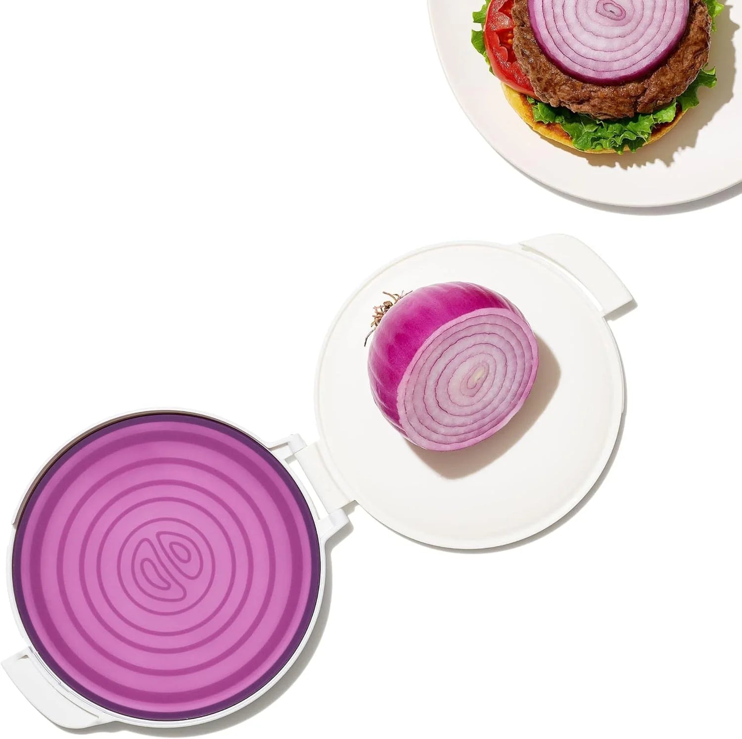 White Reusable Silicone Onion Saver J736