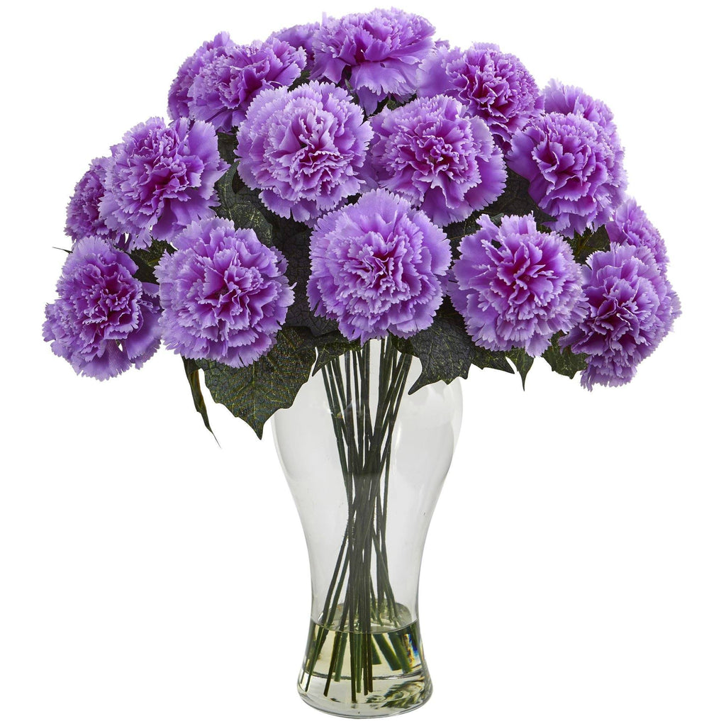 Orange Carnation Arrangement with Vase L54952