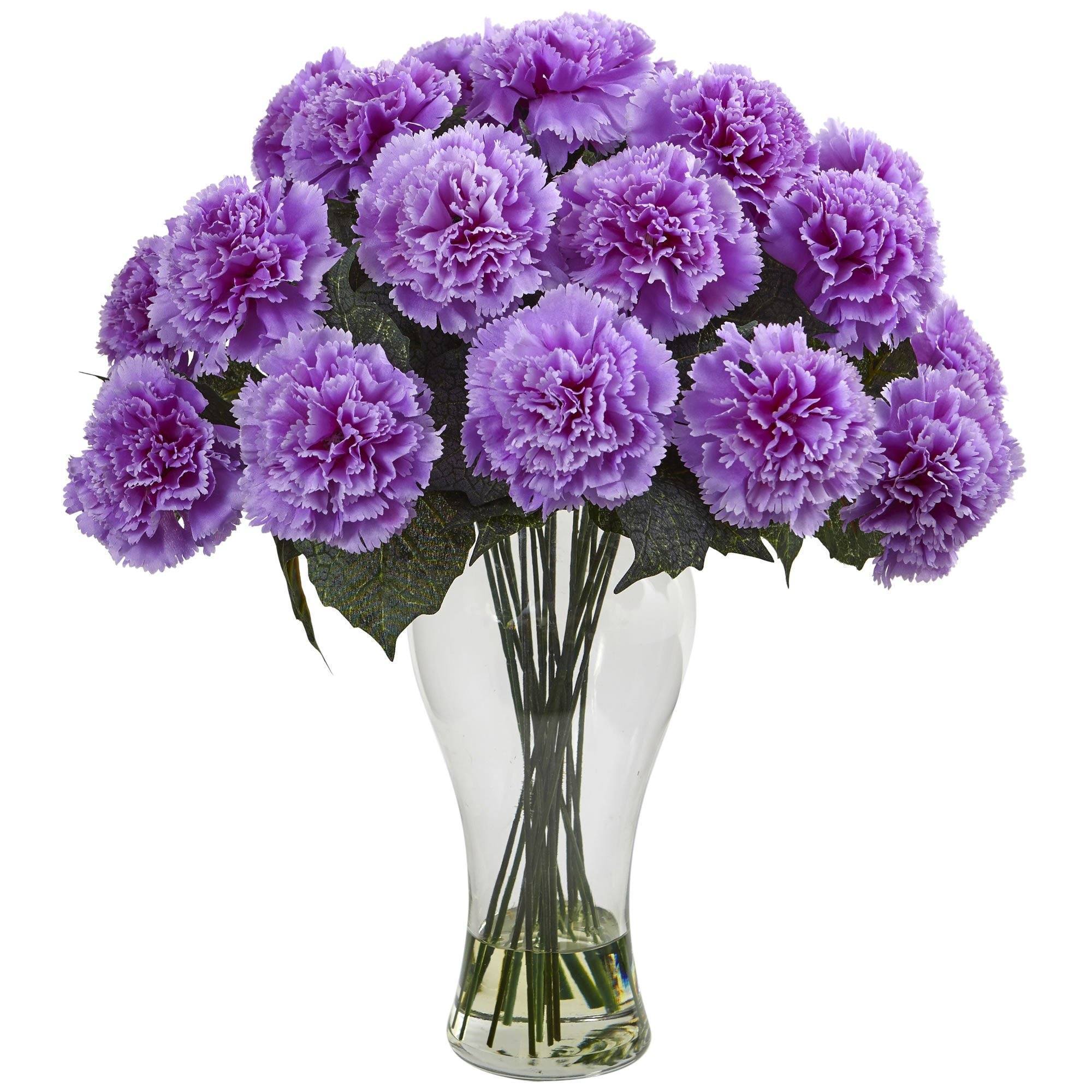 Orange Carnation Arrangement with Vase L54952