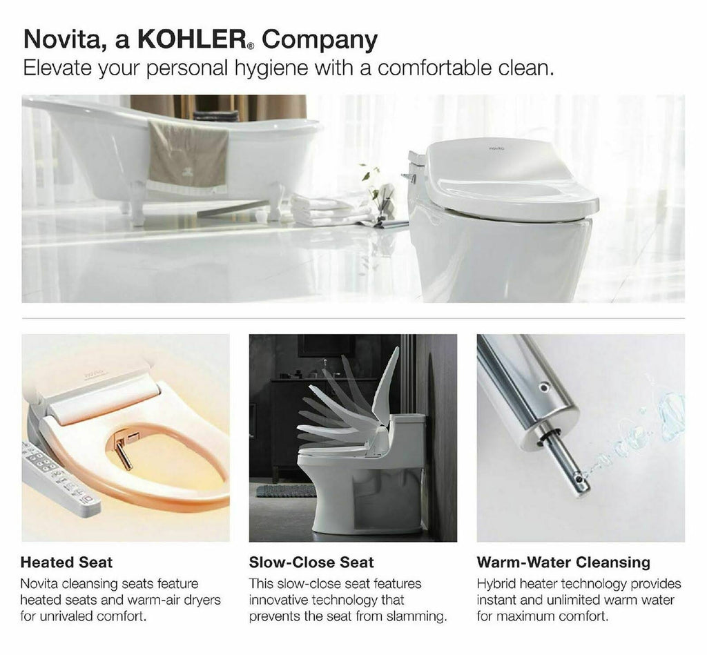 White Elongated Bidet Seat O589