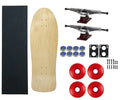 Natural 30" Skateboard Complete with Silver/Red Trucks, 58mm Red Wheels R15514