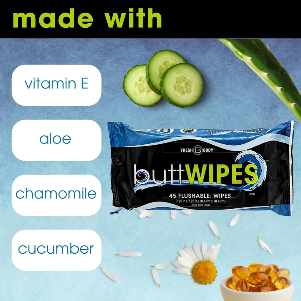 Flushable Wipes (1 Pack, 45 wipes) Q288572