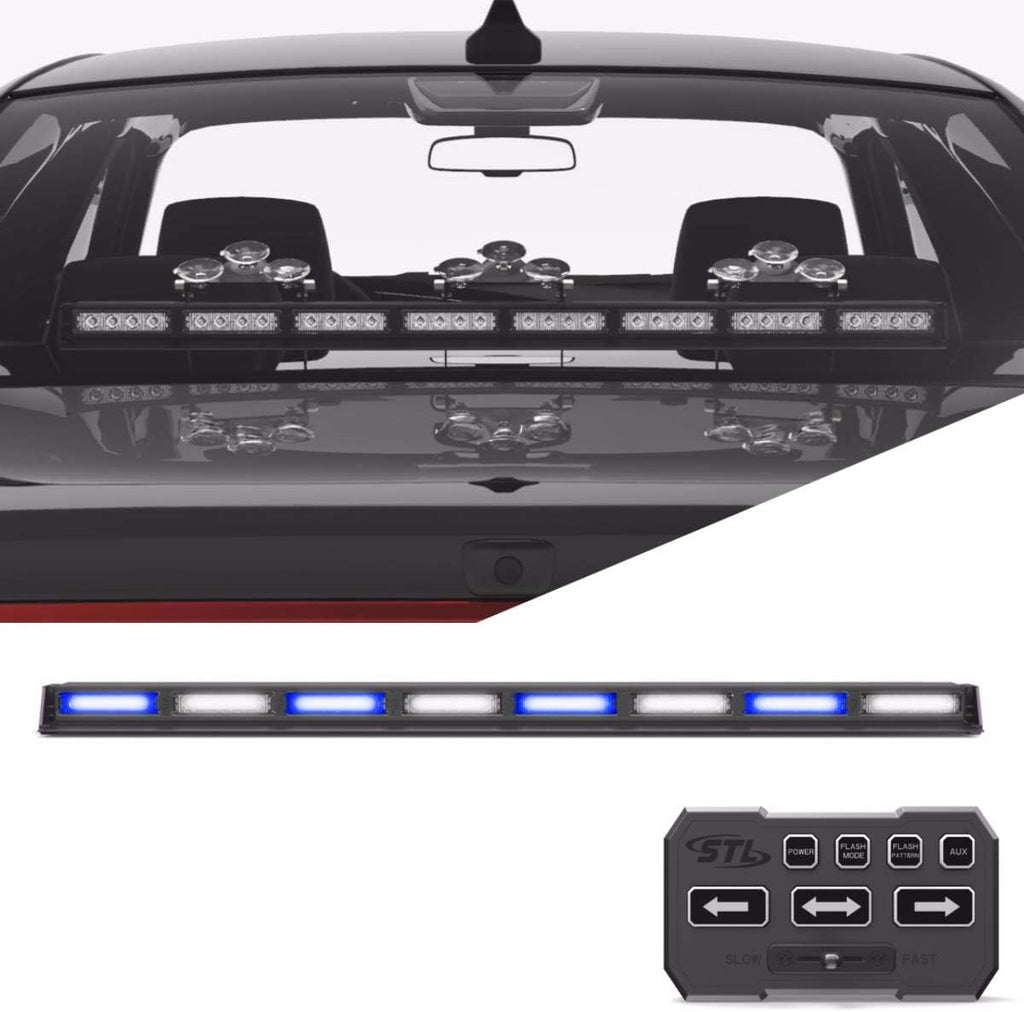 Amber 8 Head LED Traffic Advisor Strobe Light Bar L5375