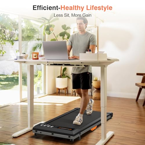 Under Desk Treadmill, 2 in 1 Portable Walking Jogging Running Machine with Remote Control, LED Display, 330lbs X975112