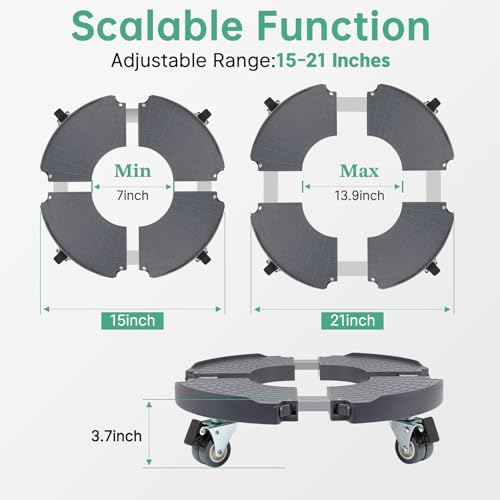 Heavy Duty Rolling Plant Stand with Wheels 2 Pack Y240089