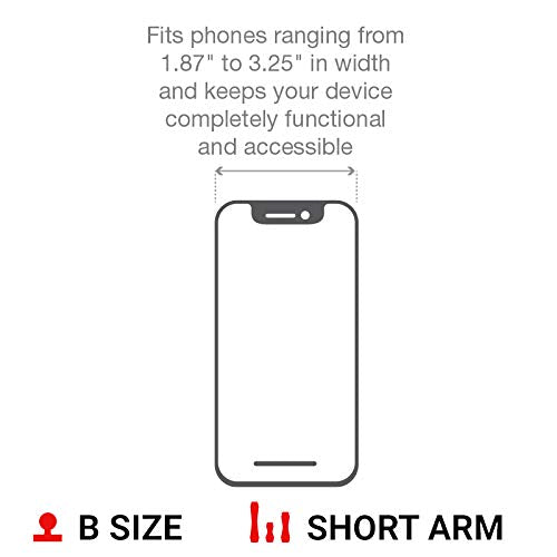 Large Phone Mount with Handlebar U-Bolt Base and Short Arm D278