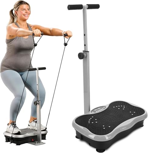 Vibration Plate Exercise Machine with Handlebars R8469