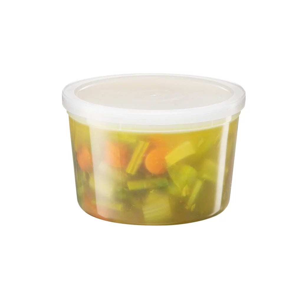 64oz Plastic Deli Containers with Lids, Set of 50 T972488