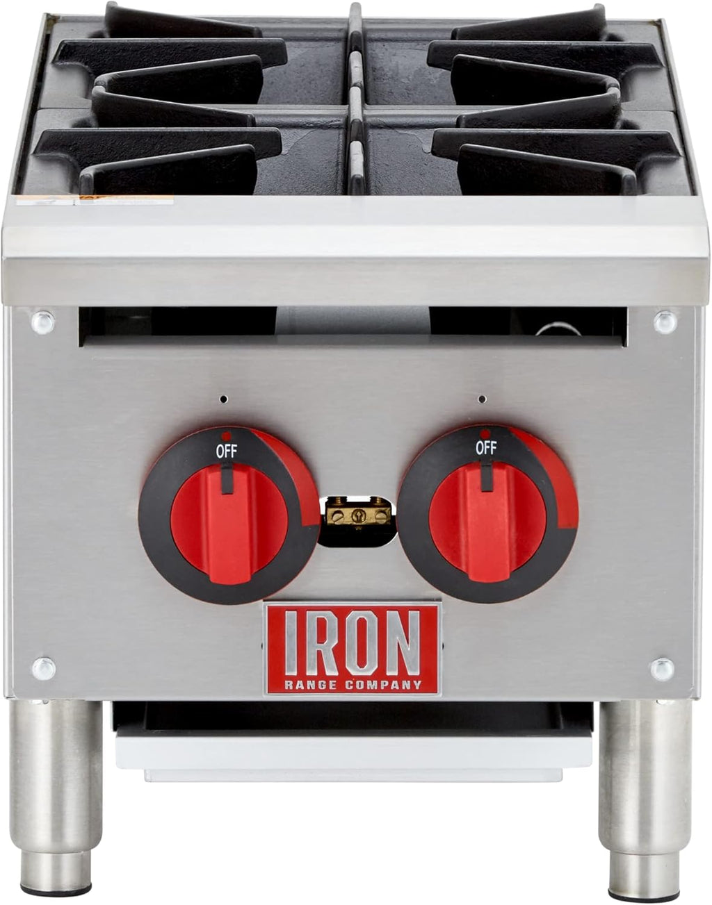 12" Two Burner Countertop Commercial Gas Hot Plate, Stainless Steel S4375