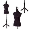 White Height Adjustable Female Dress Model Display Torso with Tripod Stand X782