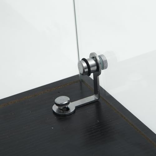Black 4 Shelves Glass Display Cabinet with Light and Lock Z8177