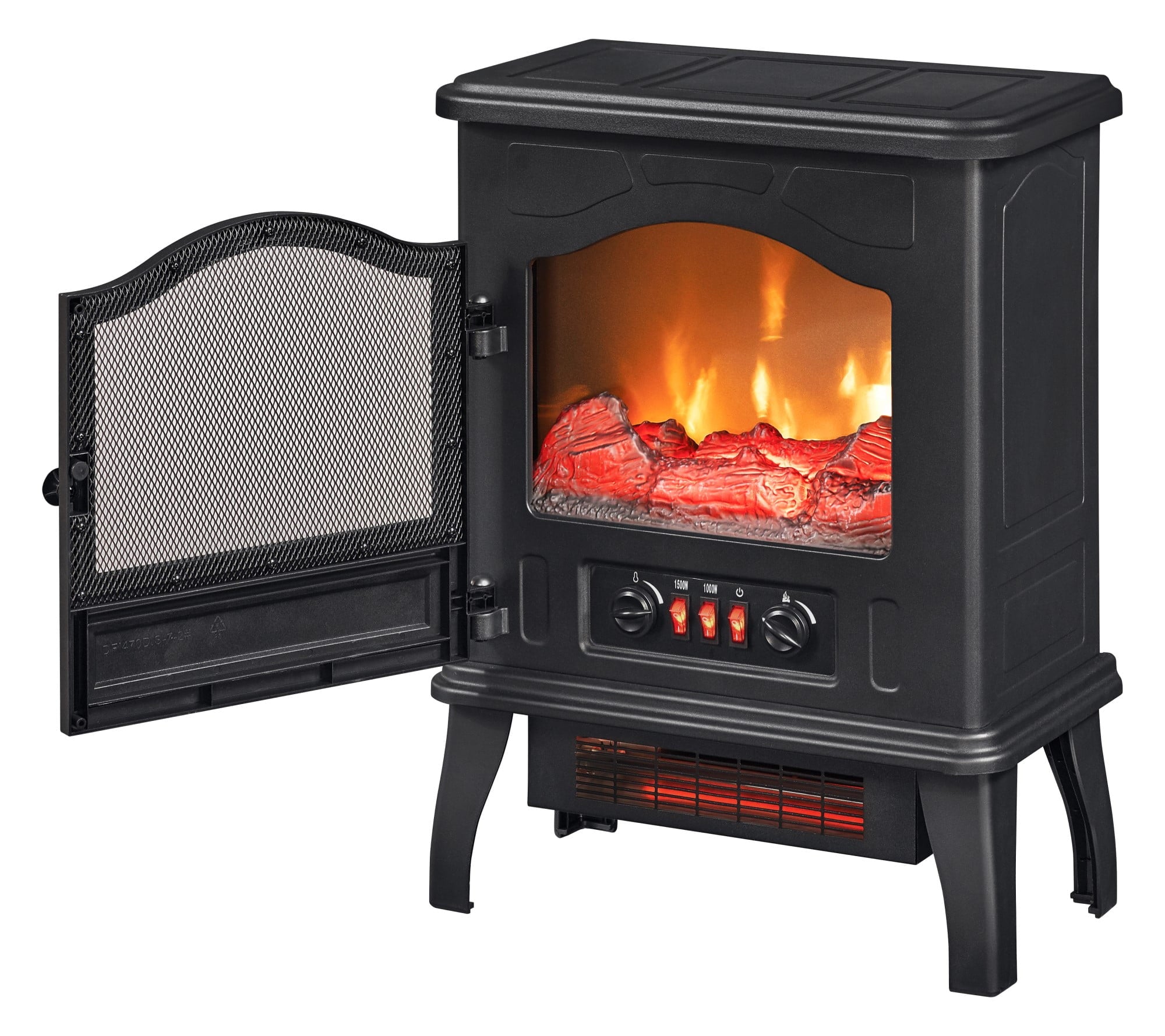 1500W Black Infrared Quartz Electric Stove Heater W7159