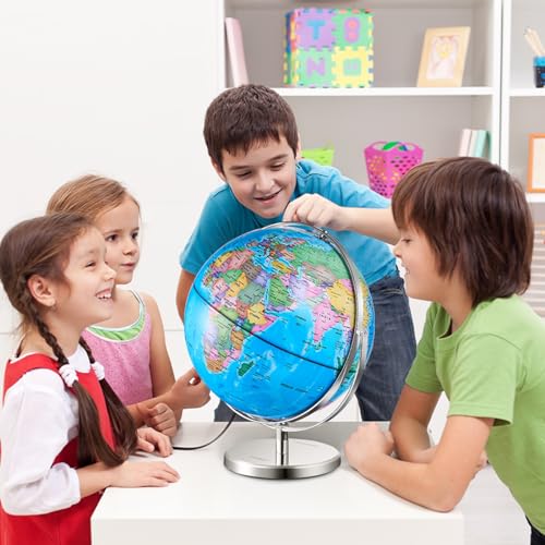 8 in Educational Geographic Globe with Stand V1734