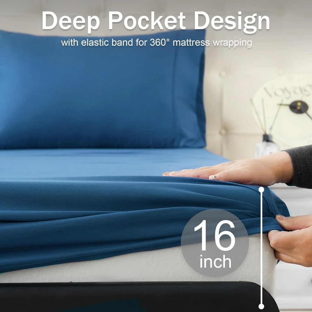 Single 3 Piece Sheet Set, 16 Inch Deep Pocket Q8817