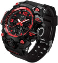 Men's Analog Sports Watch LED Military Digital Watch Electronic Stopwatch Large Dual Dial Time Outdoor Army Wrist Watch Tactical W19917