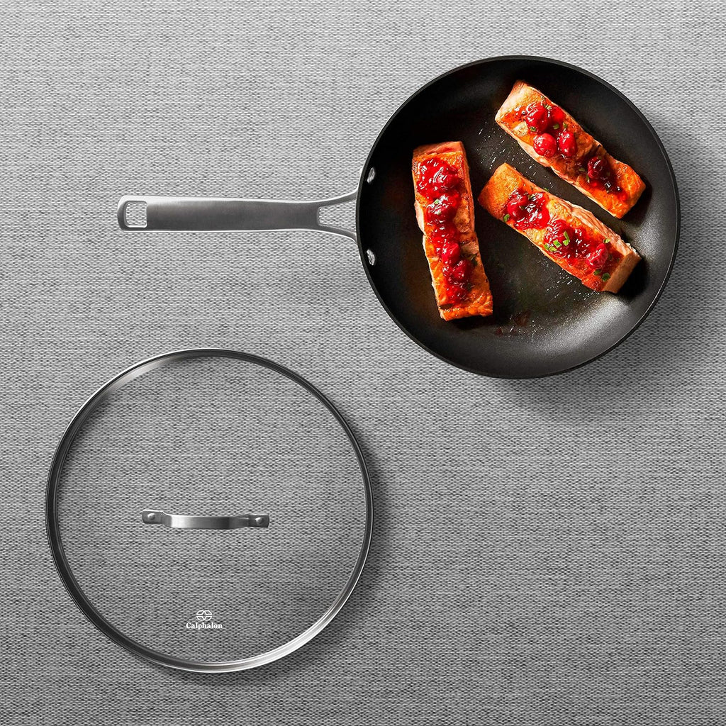Black 10-Inch Omelette Fry Pan with Cover N255276
