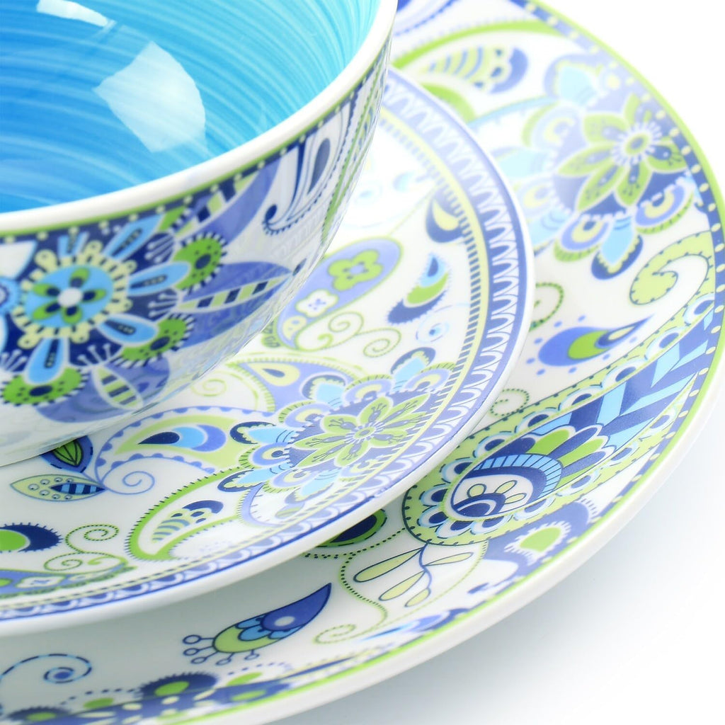 16 Piece Round Porcelain Dinnerware Set L260081