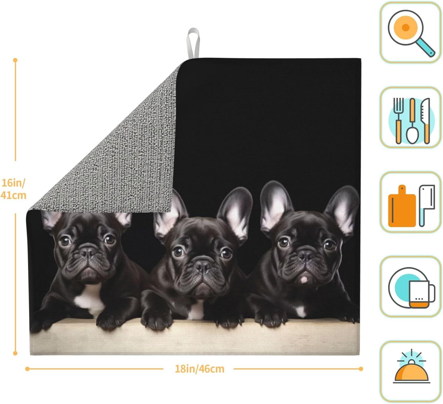 Microfiber Dish Drying Mat 16" X 18" L6934
