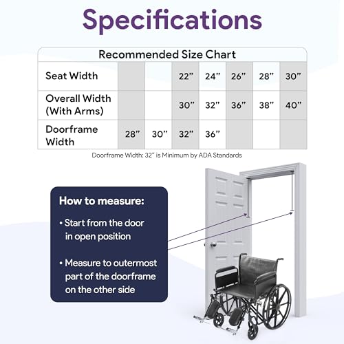 24 Inch Manual Bariatric Wheelchair Foldable Black Removable Full Length Arms Rest Swing Away Footrests 500LB Capacity Adjustable Standard and Hemi Height C5418