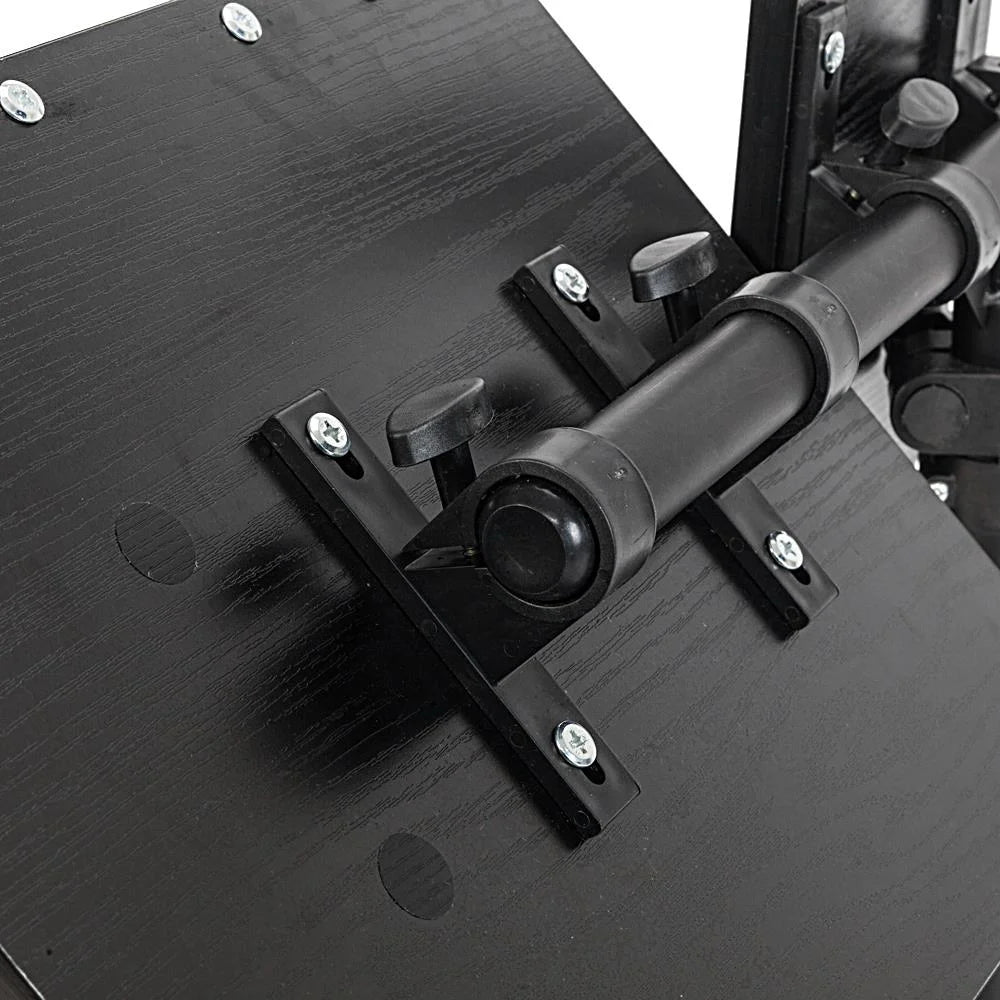 Adjustable Black Laptop Desk Rolling Cart Sofa Over Bed Notebook Table Stand S4791