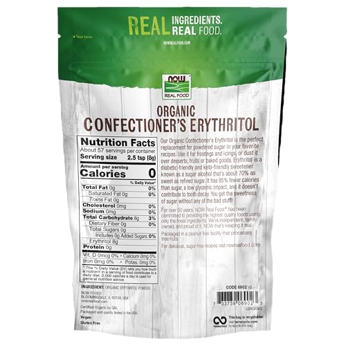 Organic Confectioner's Erythritol Powder, 1-Pound (Pack of 2) L197618