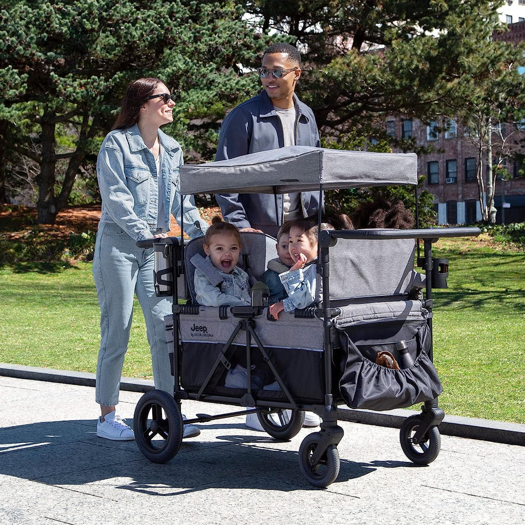 Grey 4 Seater Stroller Wagon E41733