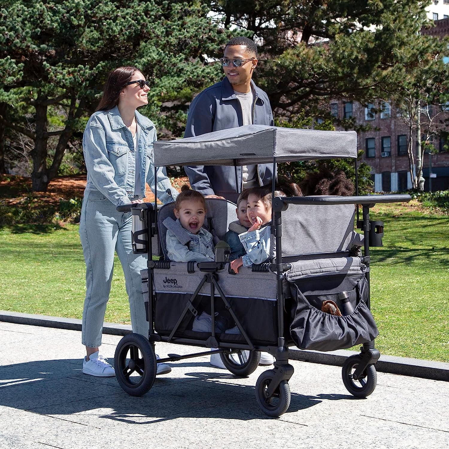Grey 4 Seater Stroller Wagon E41733