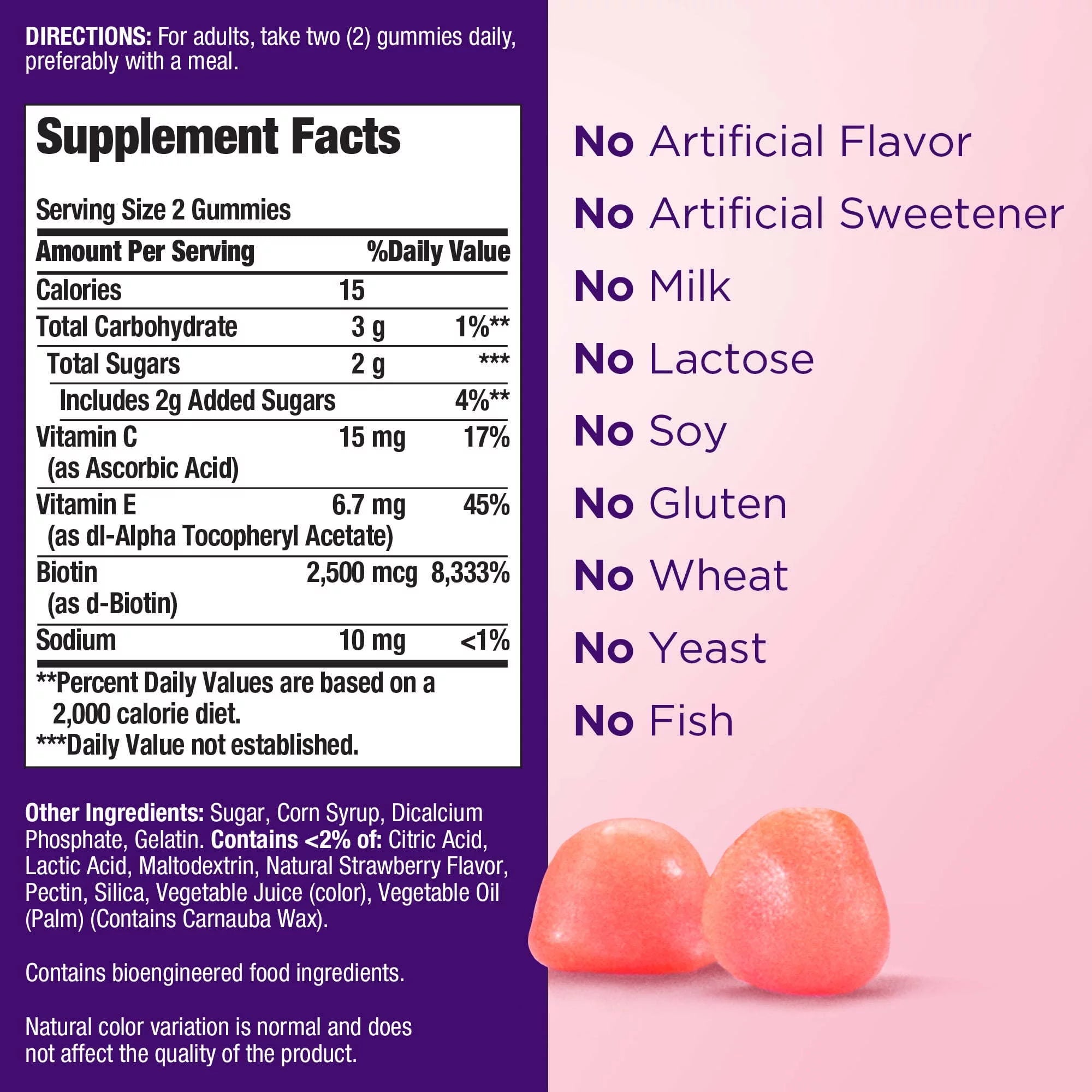 180 Count Biotin Gummies P3624