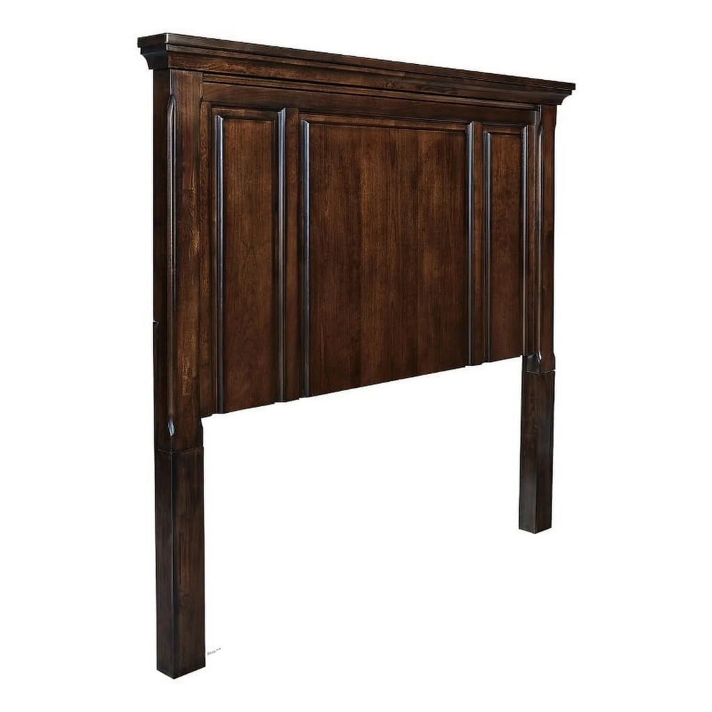 Dark Brown Wood Queen Panel Headboard H189263