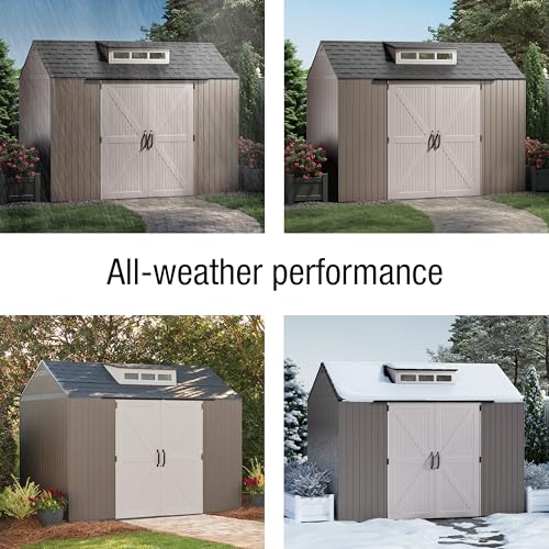 Gray 7 x 7 Ft Resin Outdoor Storage Shed F814429