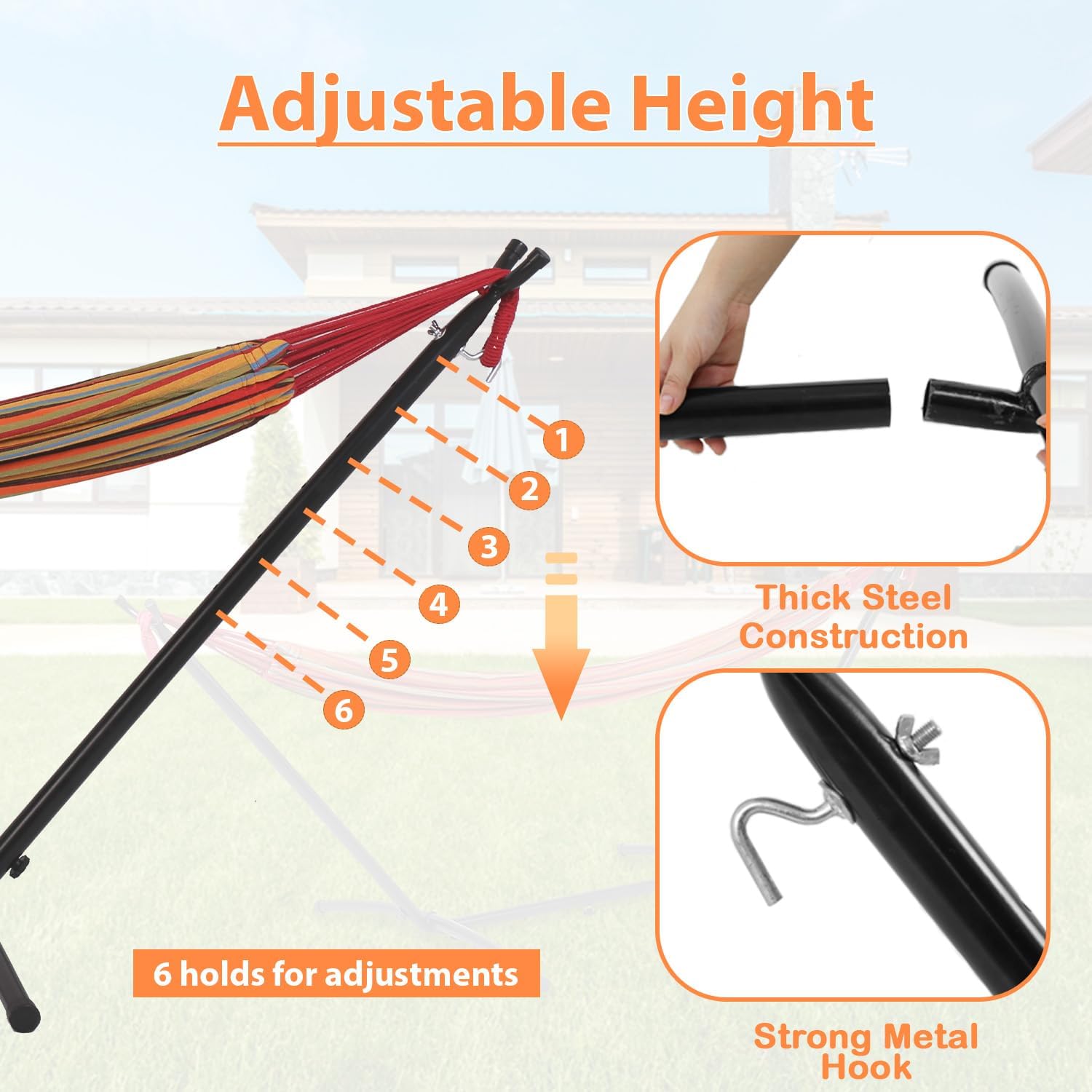 Heavy Duty Steel Adjustable Portable Stand with Carrying Bag R778029