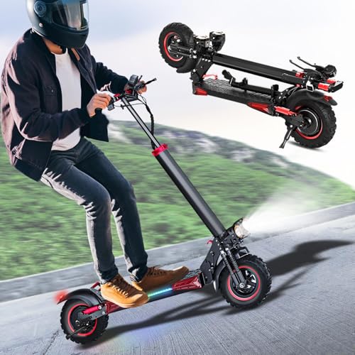 1200W Electric Scooter with Seat 11" Offroad 34MPH Speed 31-35 Miles Range 48V 18Ah Folding E Scooter M762729