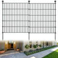 32in H x 23.6ft L Rustproof Metal Fence D935814