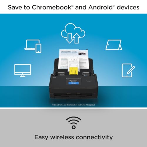 Black Wireless Document Scanner with Auto Document Feeder Y7885