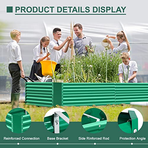 8×4×2 ft Galvanized Raised Garden Bed Kit A900005