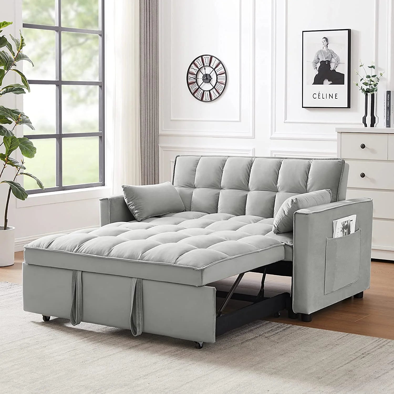 Velvet Loveseat Sofa Couch With Toss Pillows Y7260